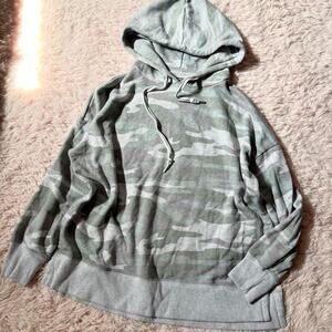 Aerie Desert Camo Oversized Loungewear Clean Girl Tomboy Cozy Hoodie Womens LG